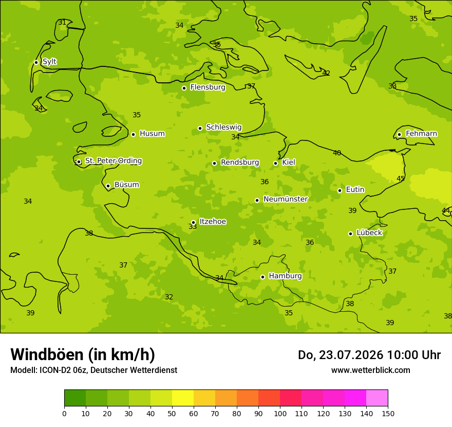 Maximale Windböen
