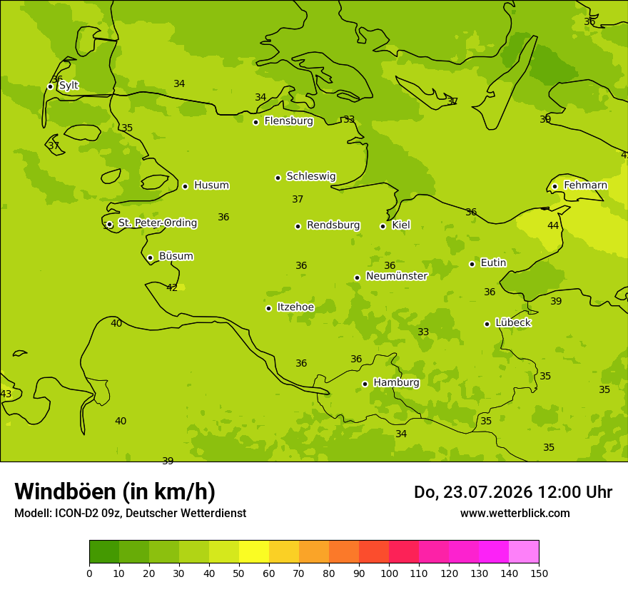 Maximale Windböen