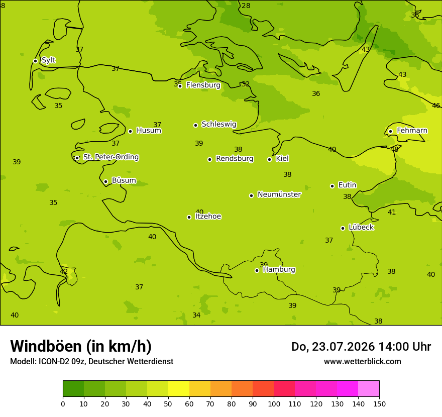 Maximale Windböen