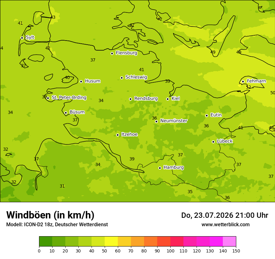 Maximale Windböen