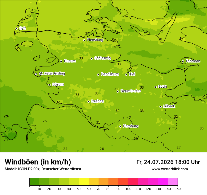 Maximale Windböen