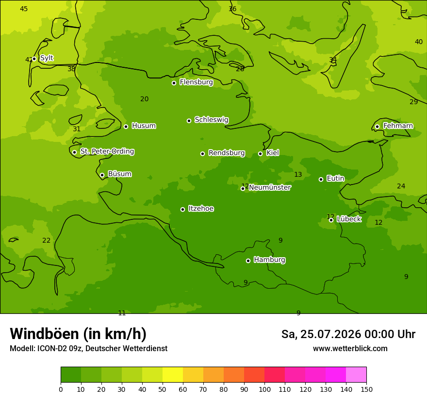 Maximale Windböen