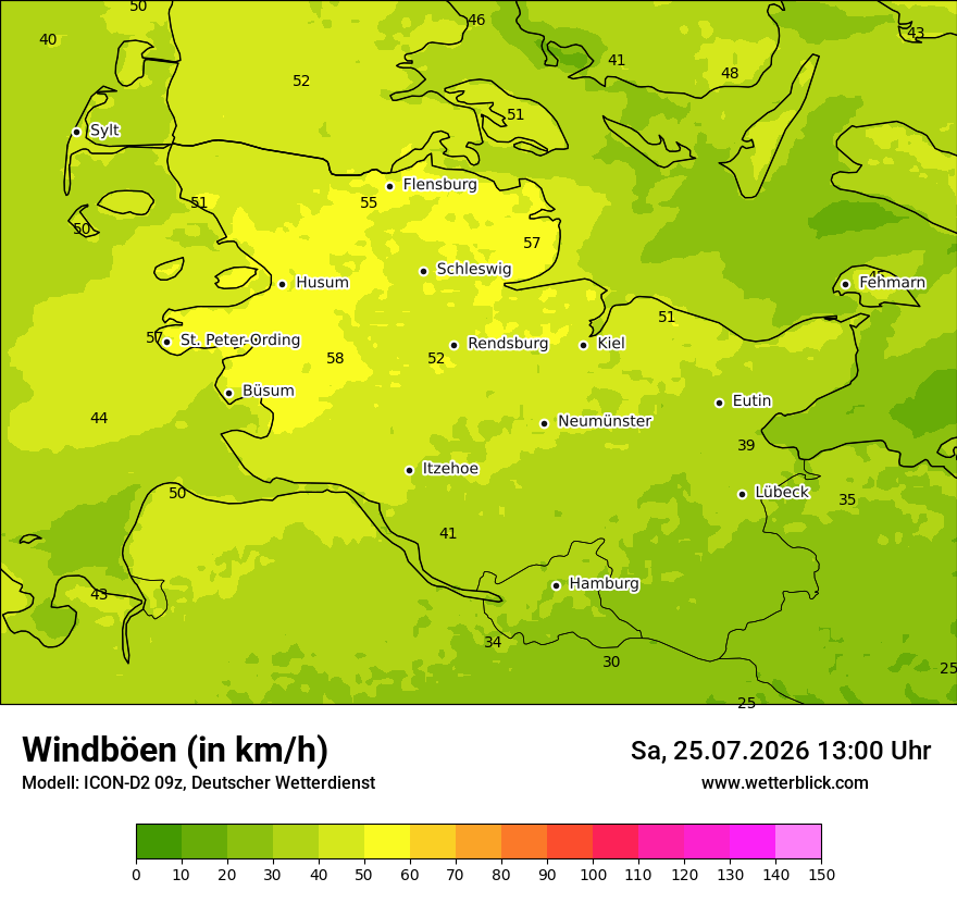 Maximale Windböen