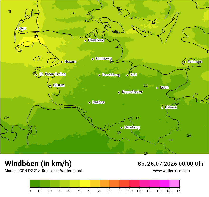 Maximale Windböen