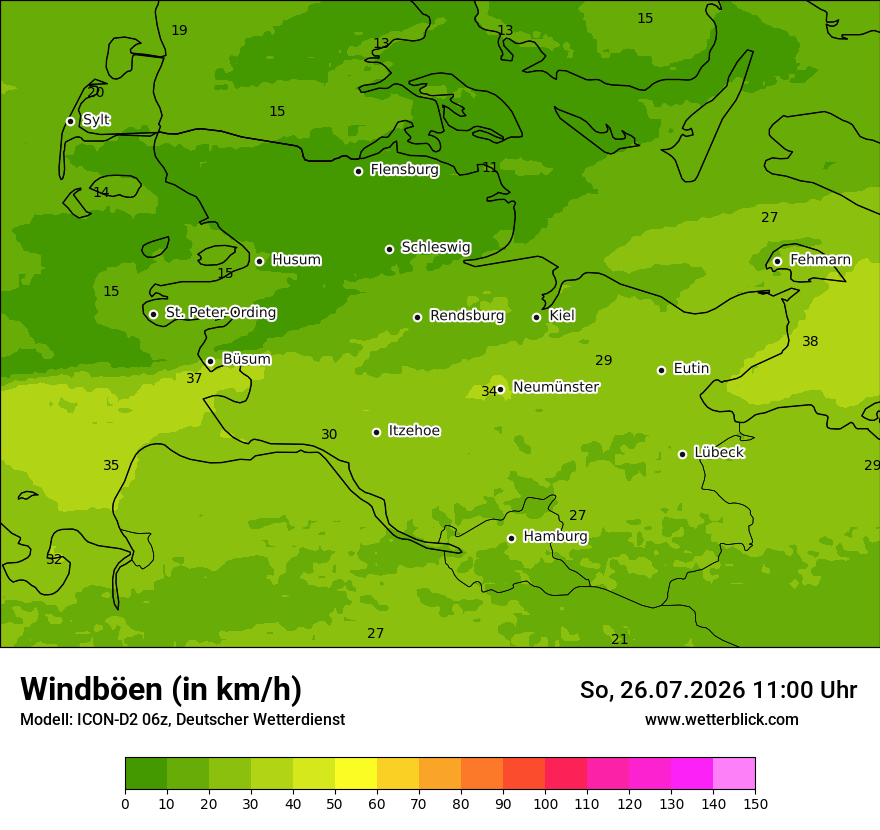 Maximale Windböen