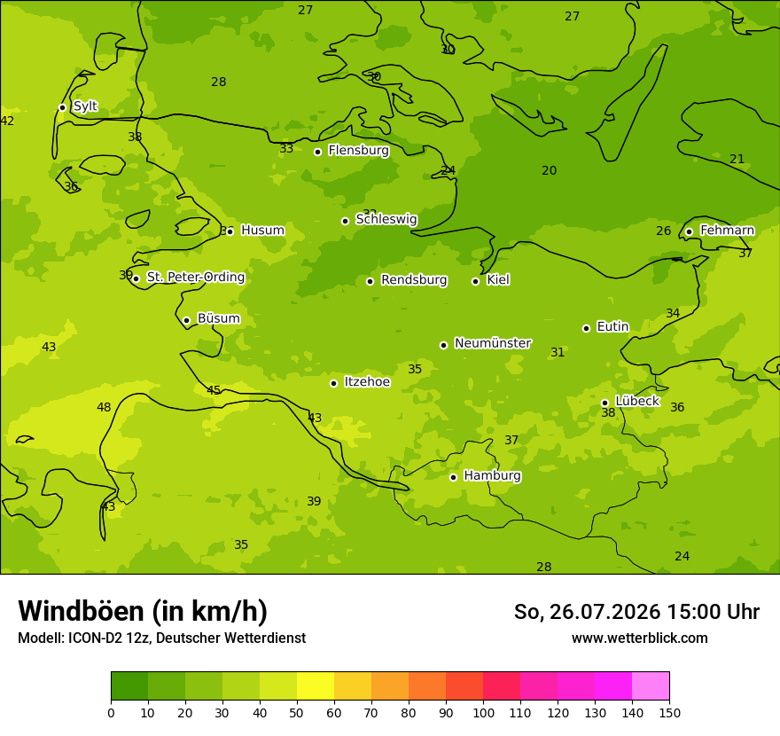Maximale Windböen