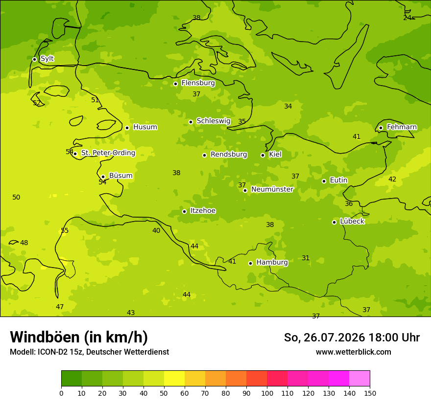 Maximale Windböen