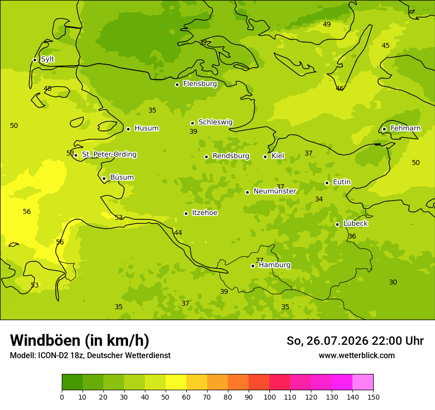 Maximale Windböen