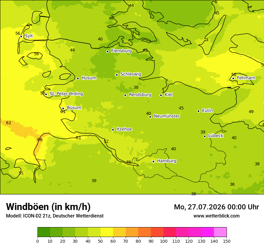 Maximale Windböen