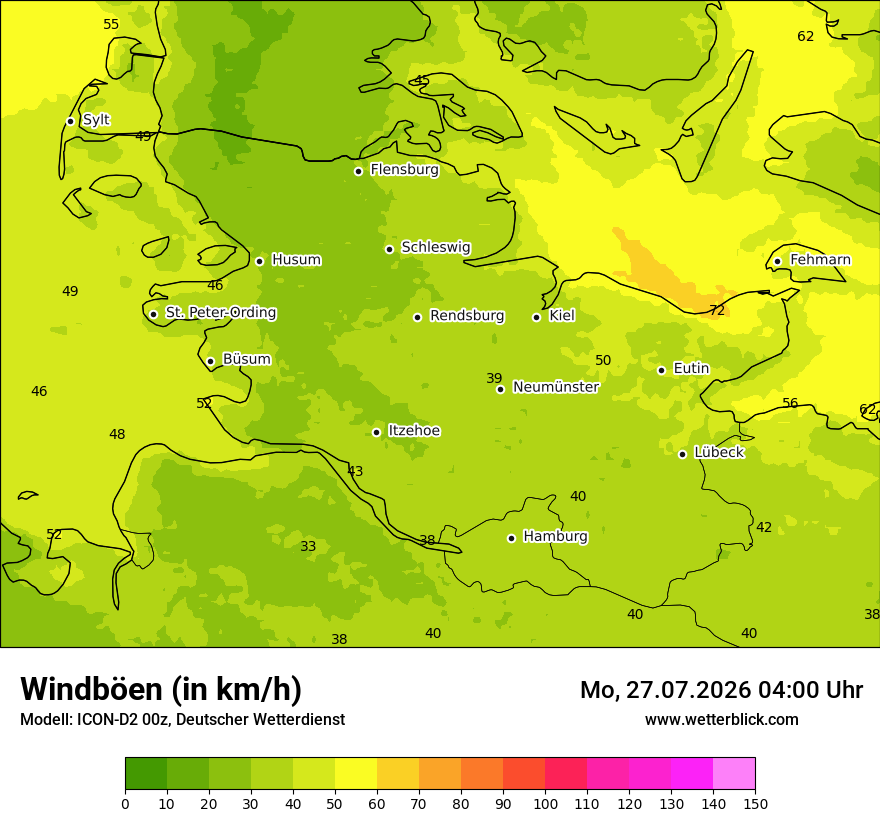 Maximale Windböen