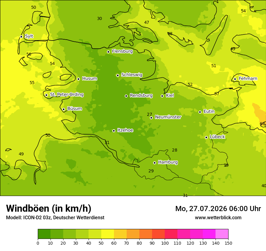 Maximale Windböen
