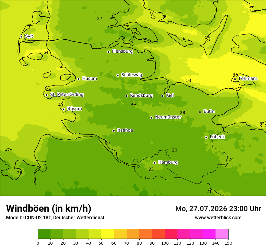 Maximale Windböen