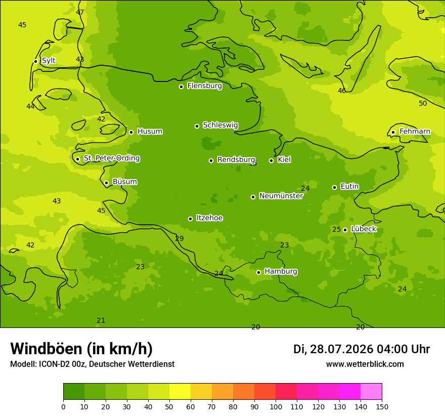 Maximale Windböen