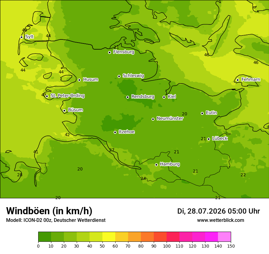 Maximale Windböen