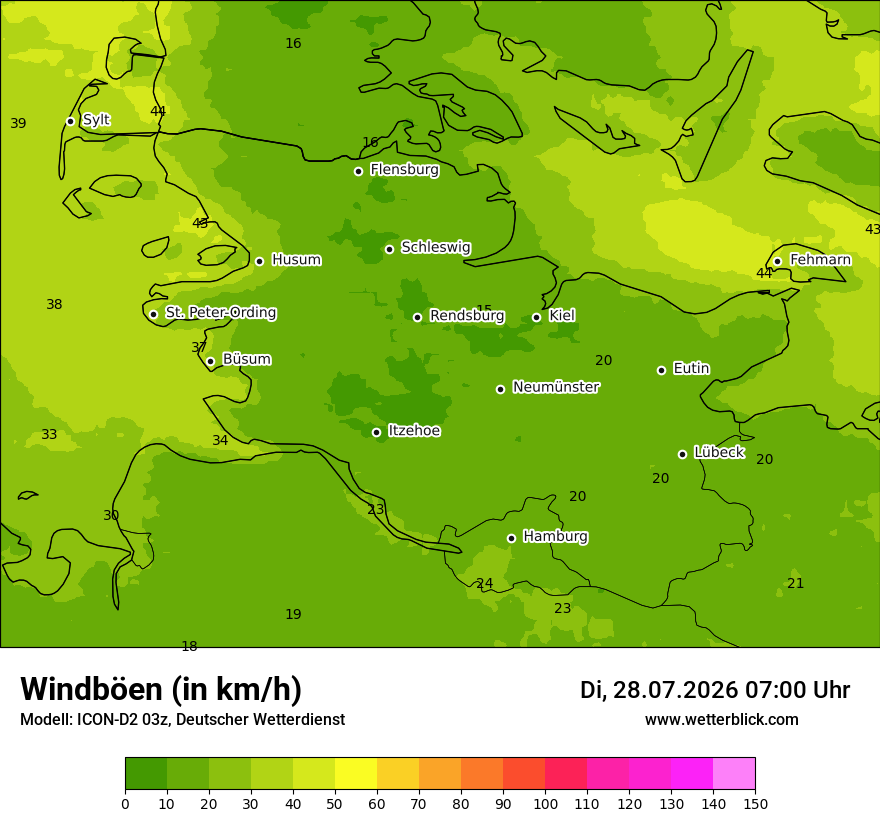 Maximale Windböen