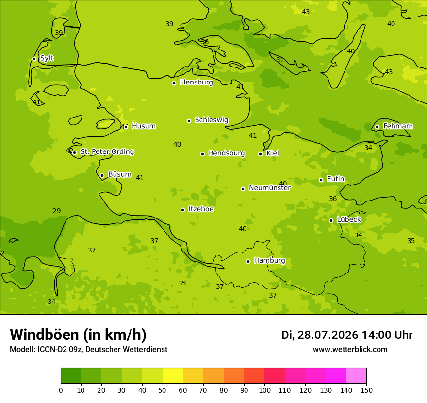 Maximale Windböen