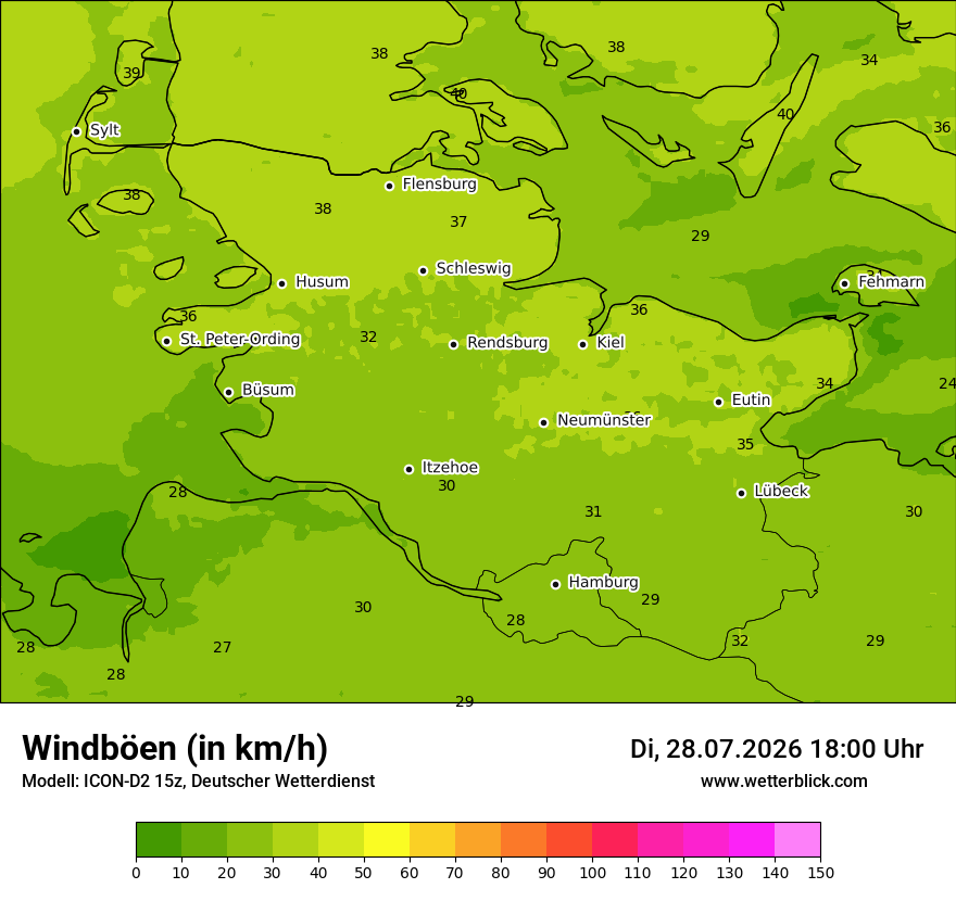 Maximale Windböen