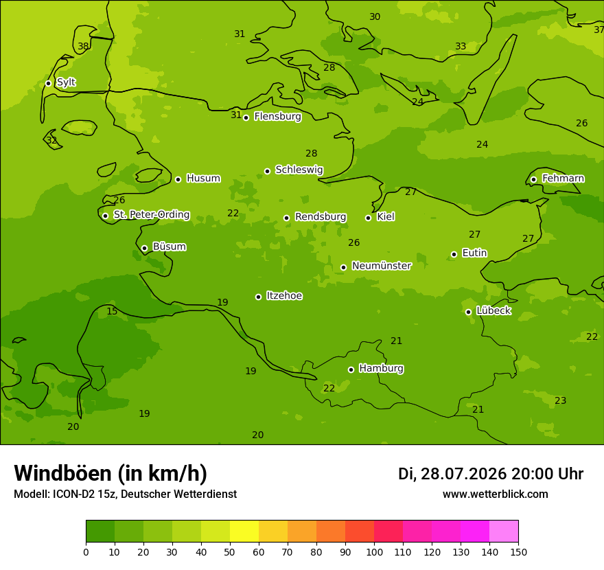 Maximale Windböen