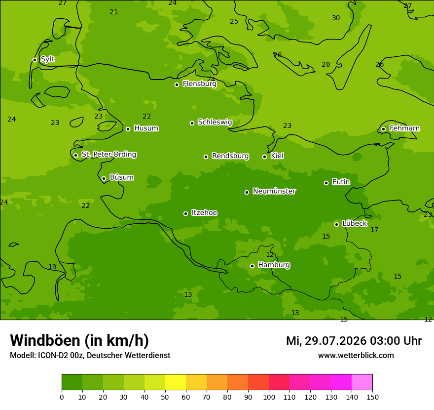 Maximale Windböen