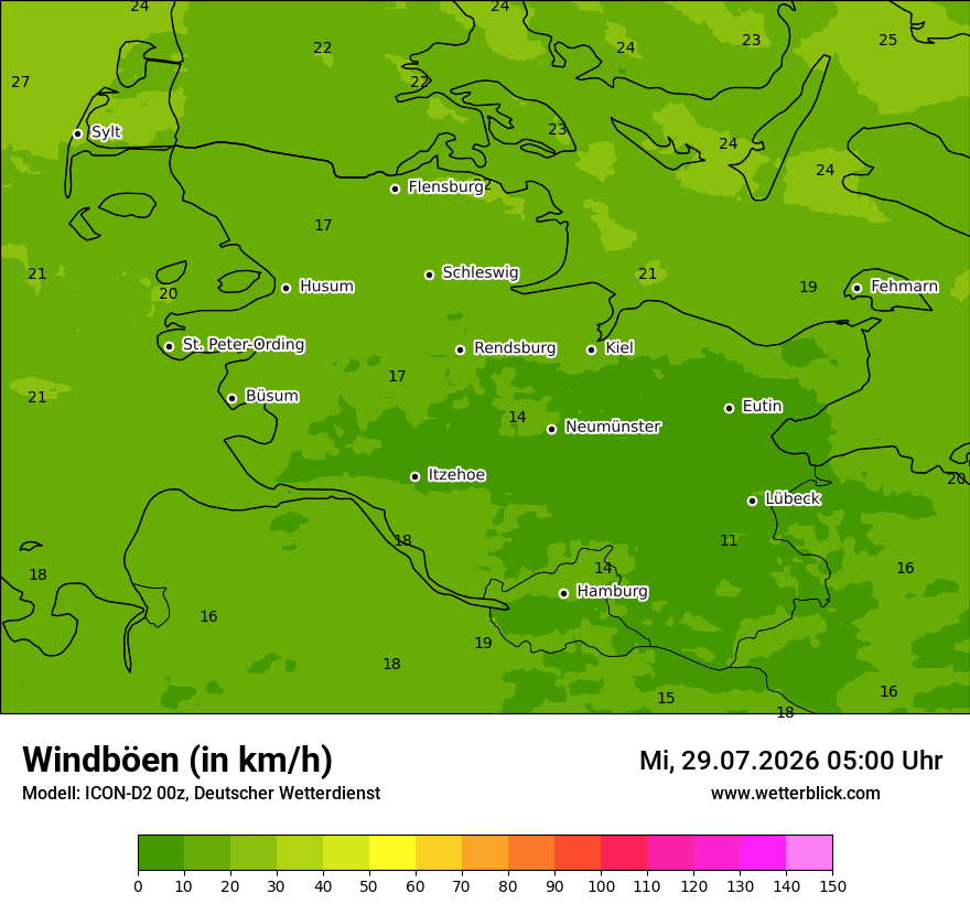 Maximale Windböen