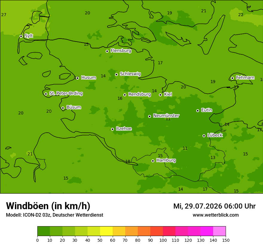 Maximale Windböen