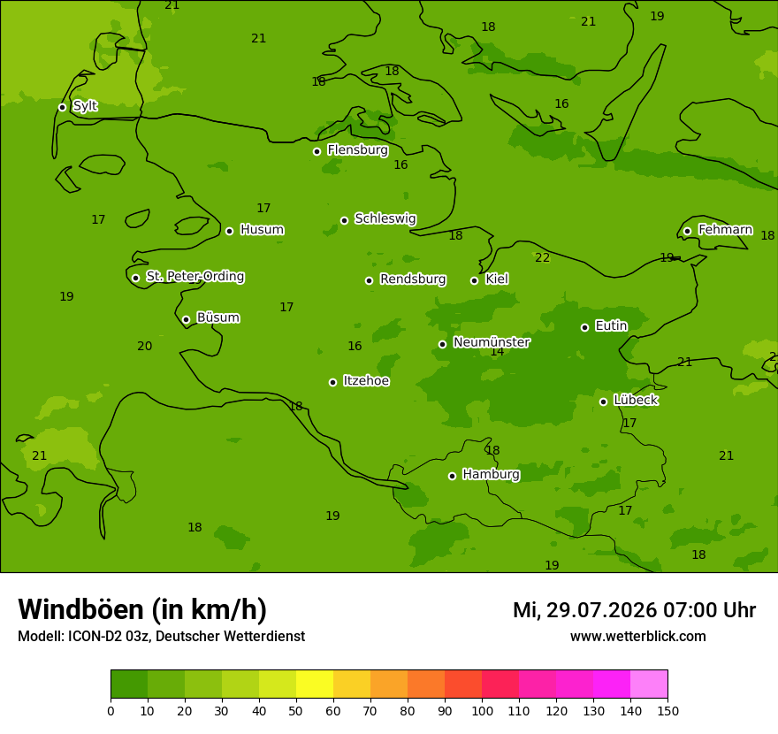 Maximale Windböen