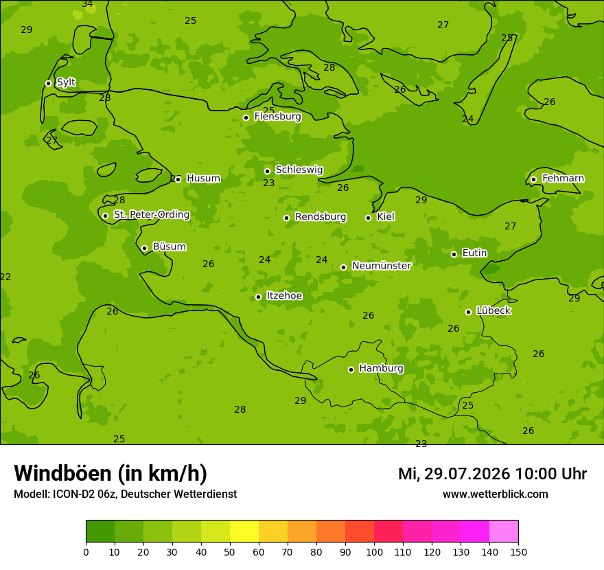 Maximale Windböen