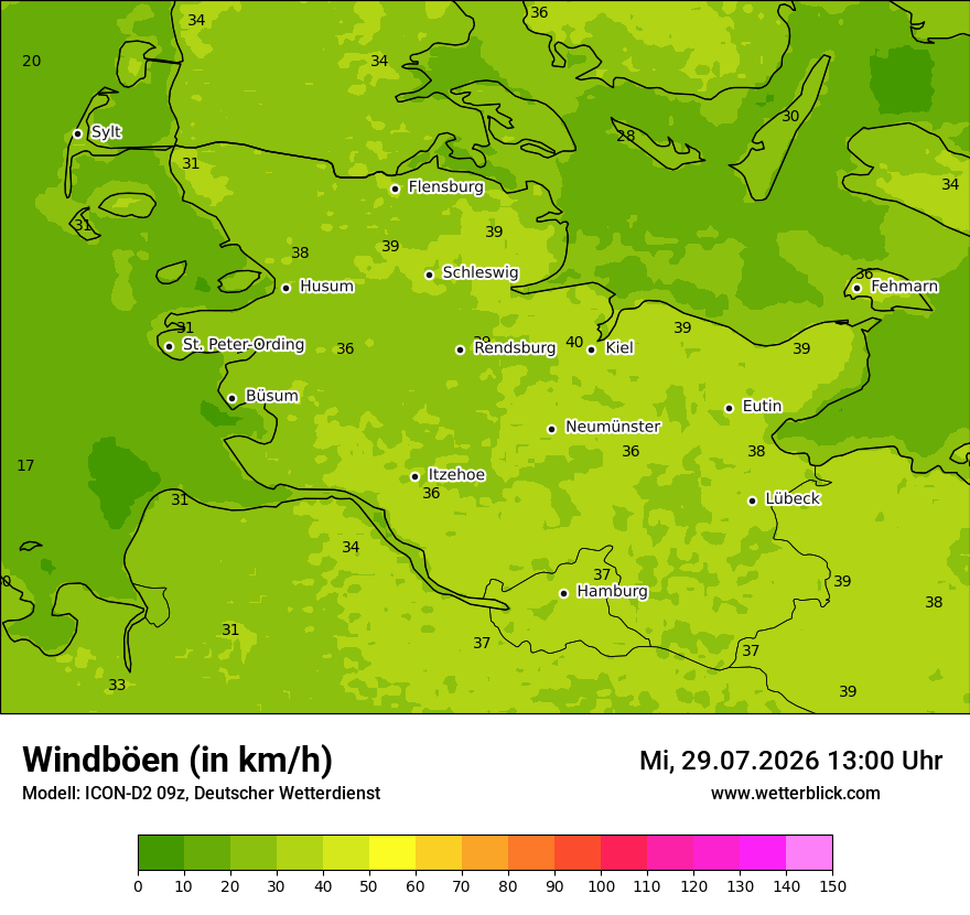 Maximale Windböen