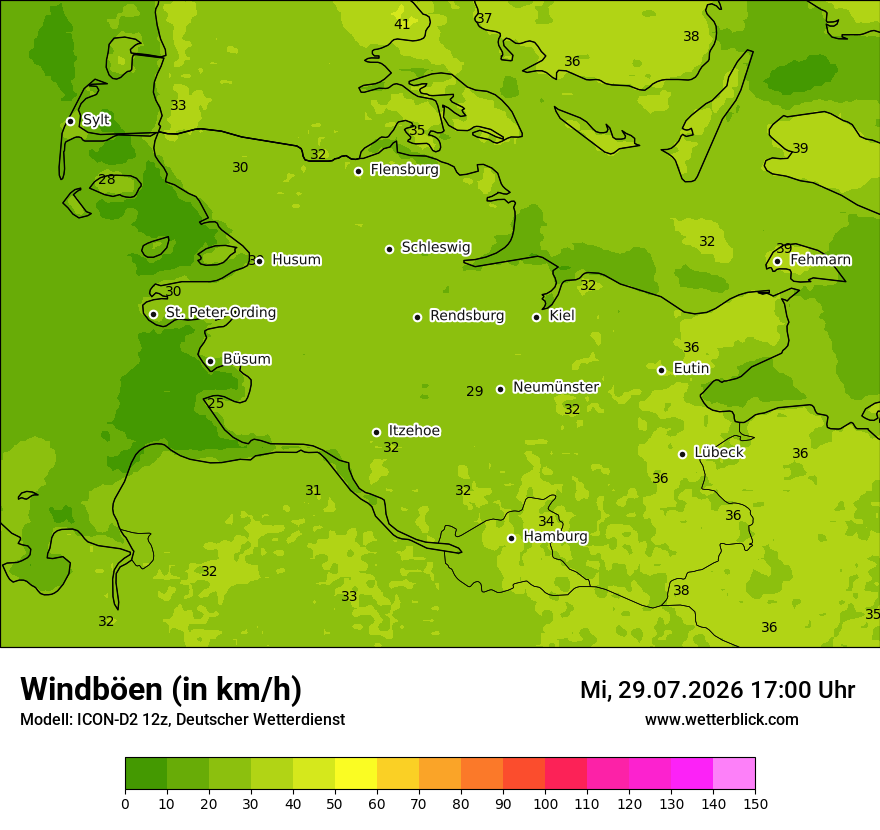 Maximale Windböen