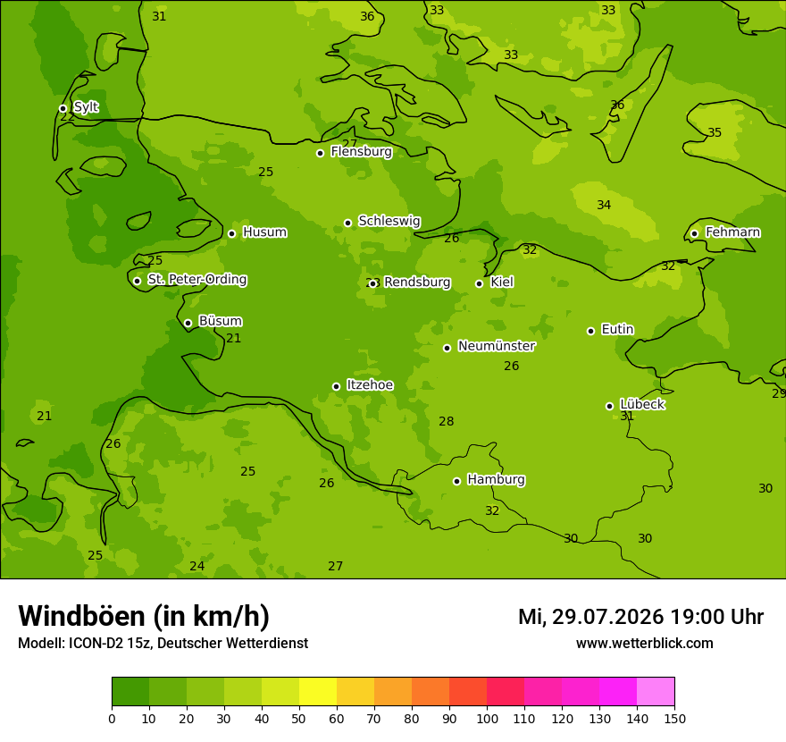Maximale Windböen