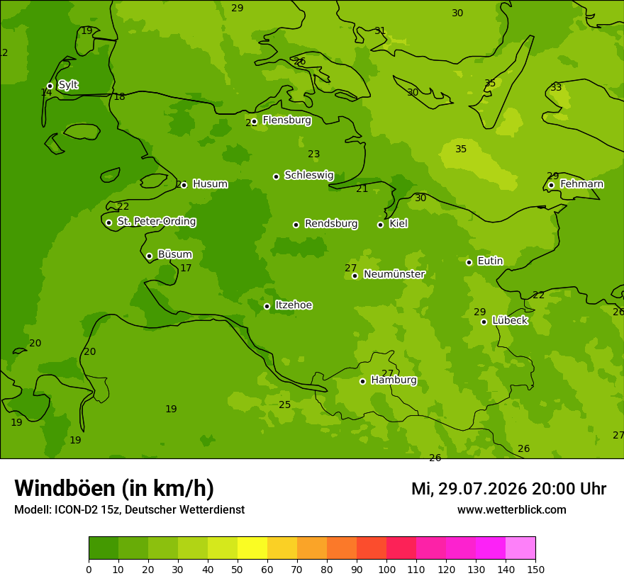 Maximale Windböen