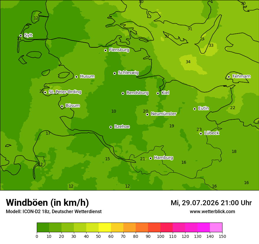 Maximale Windböen