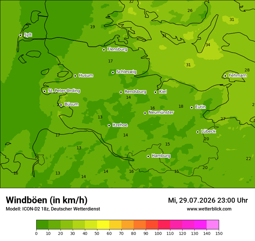 Maximale Windböen