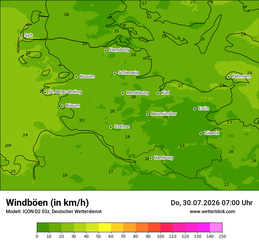 Maximale Windböen