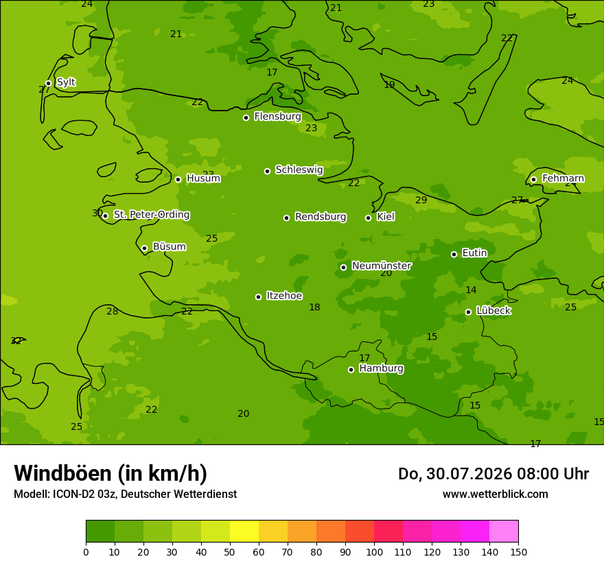 Maximale Windböen