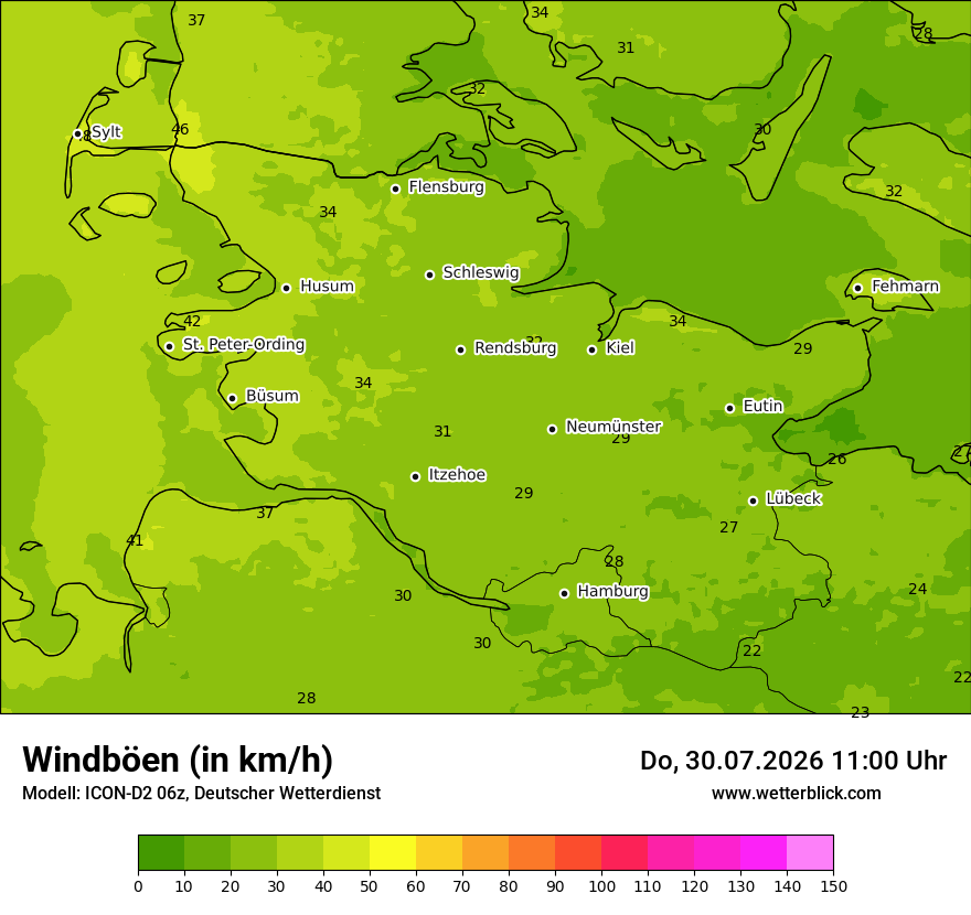 Maximale Windböen