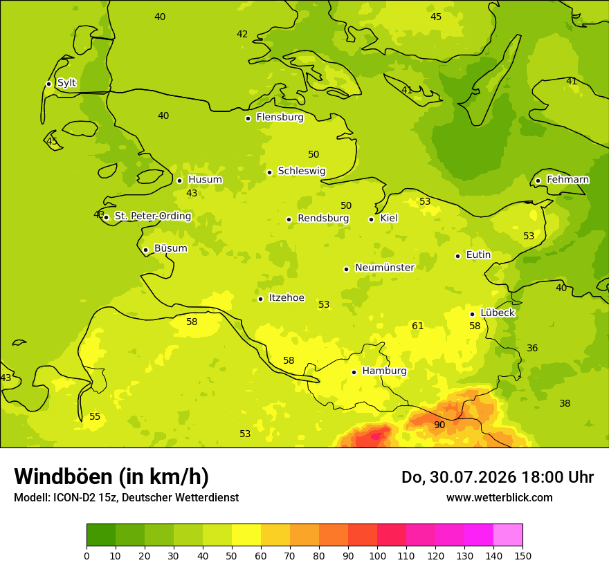 Maximale Windböen