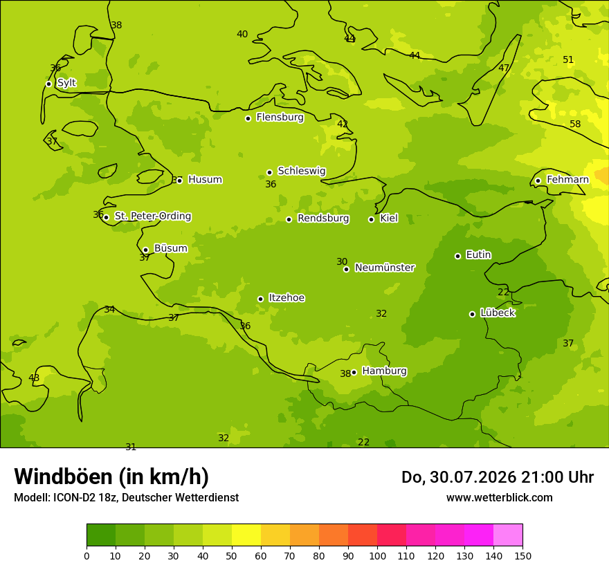 Maximale Windböen