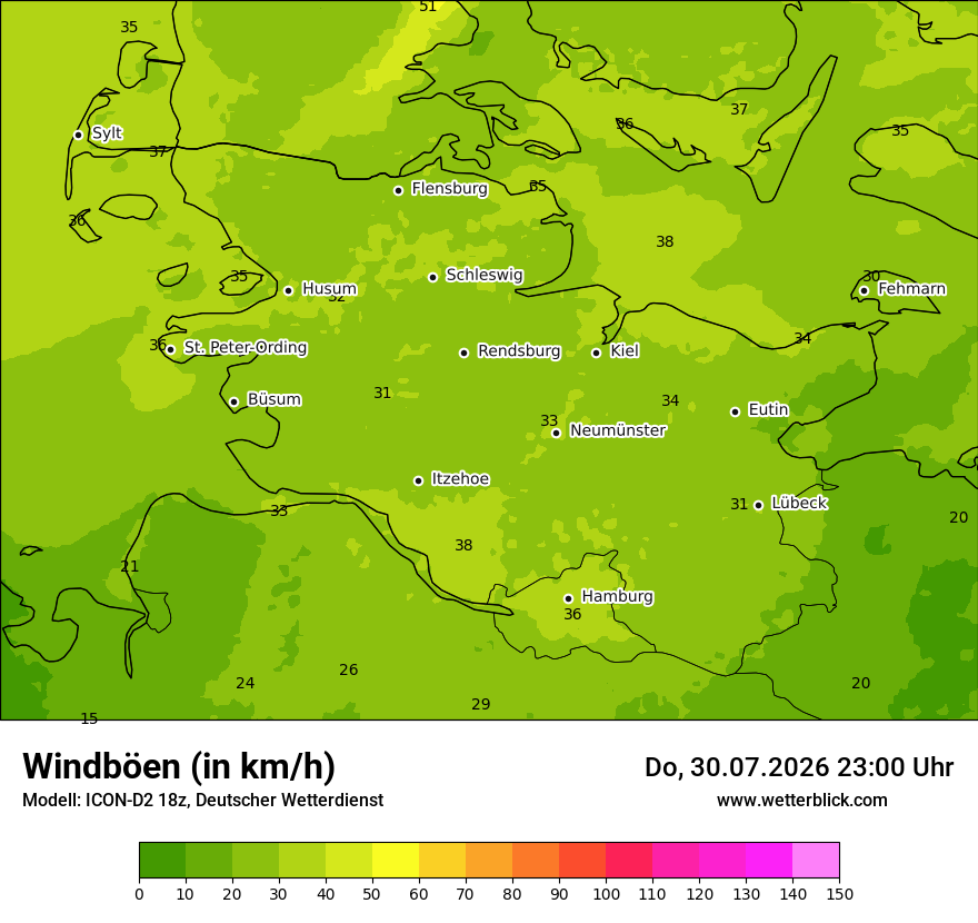 Maximale Windböen