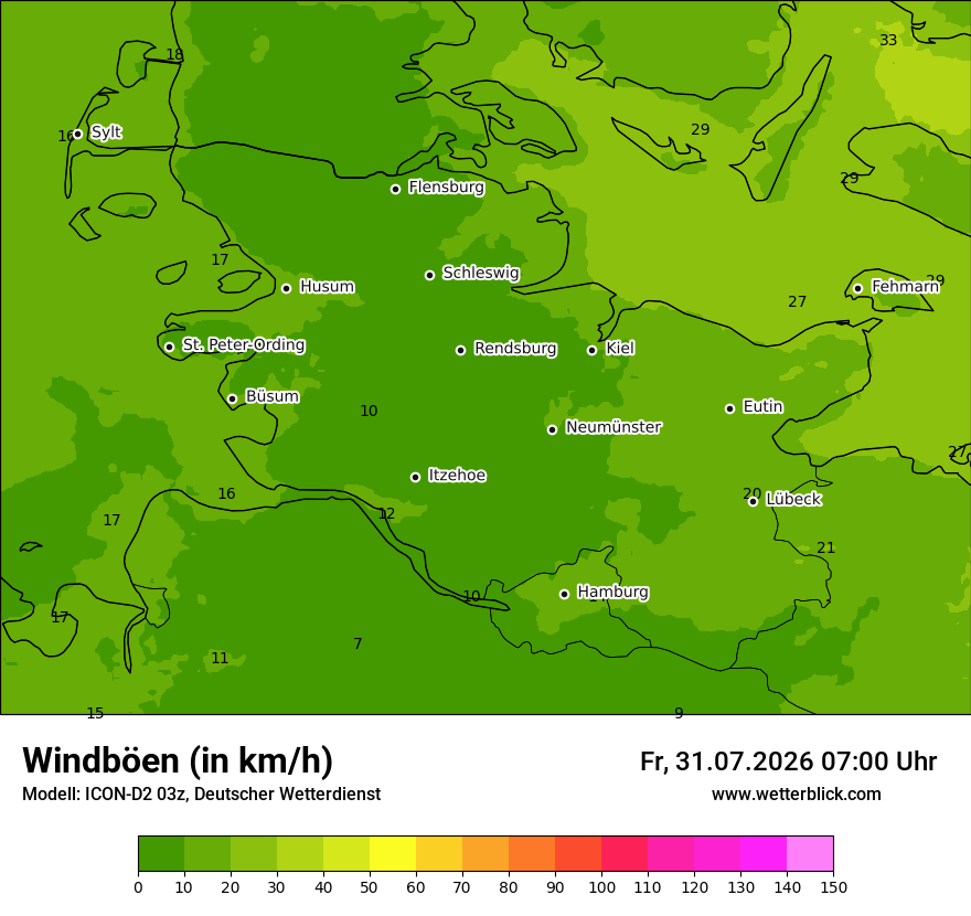 Maximale Windböen