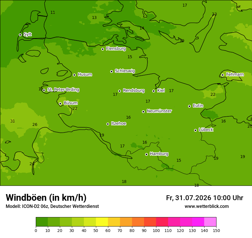 Maximale Windböen