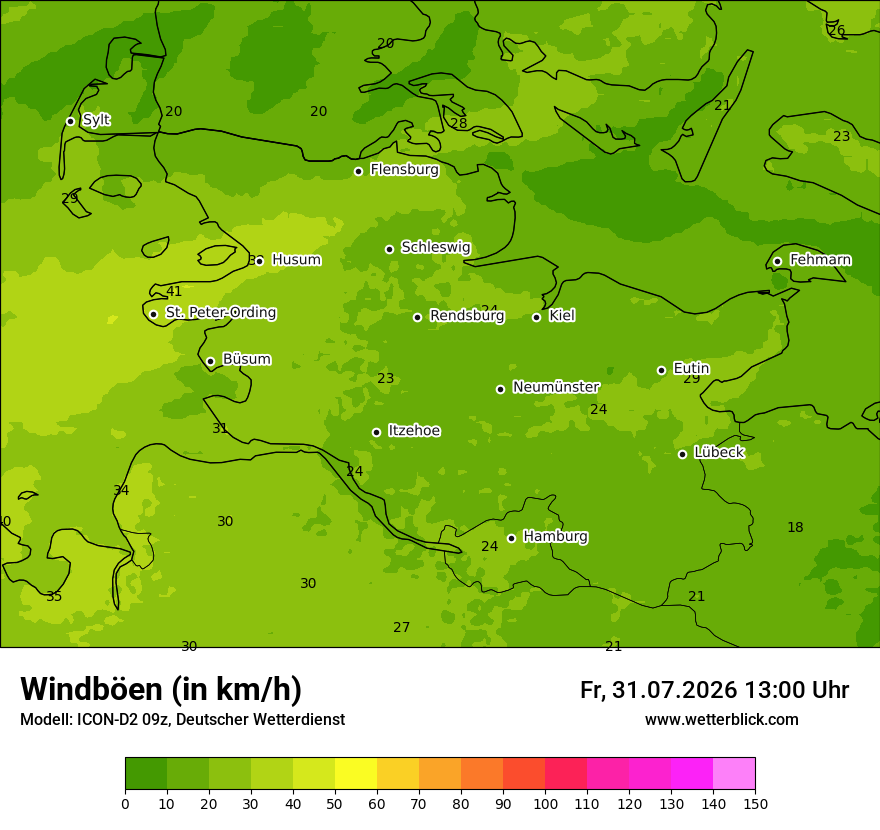 Maximale Windböen