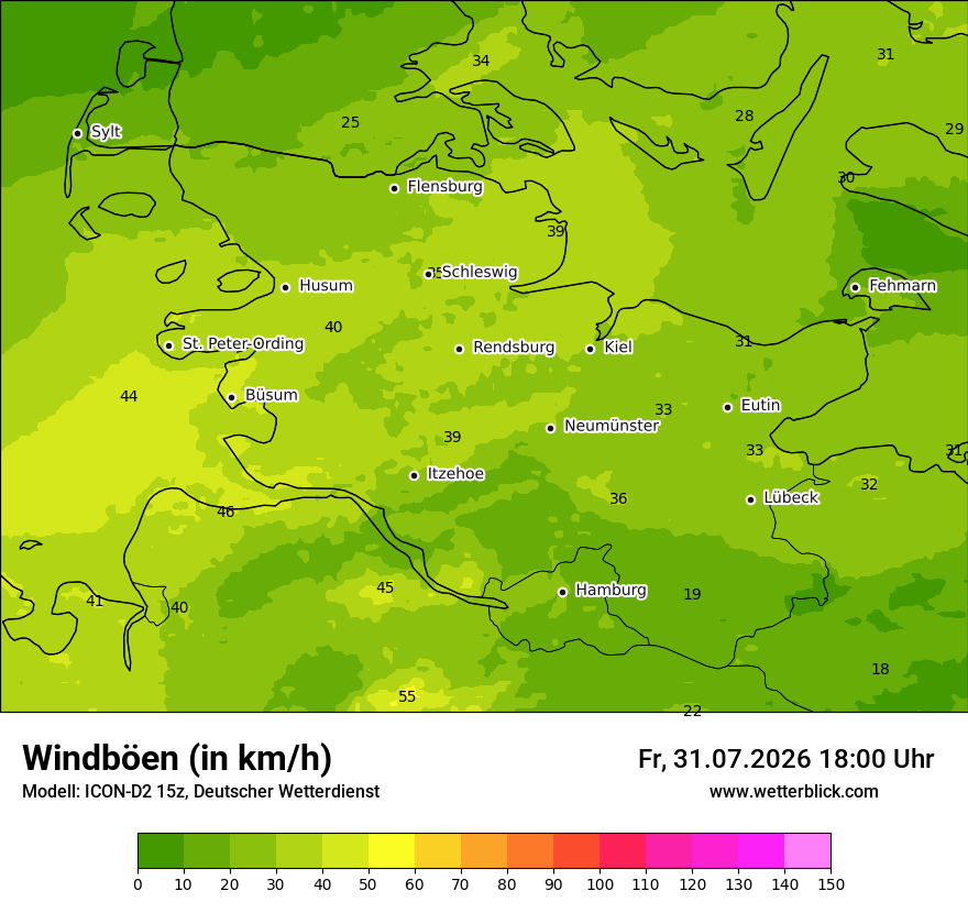 Maximale Windböen