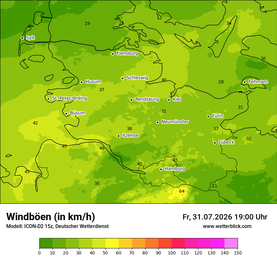 Maximale Windböen