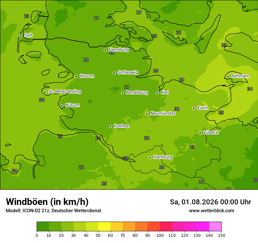 Maximale Windböen