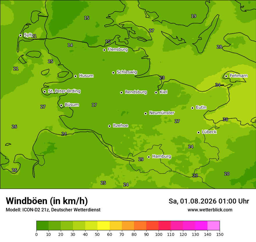 Maximale Windböen