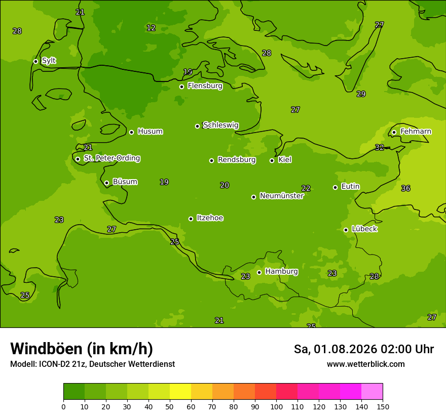 Maximale Windböen