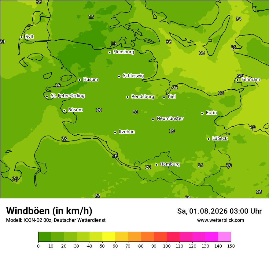 Maximale Windböen