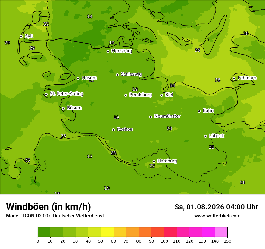 Maximale Windböen