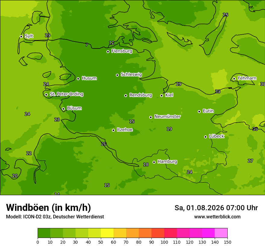 Maximale Windböen